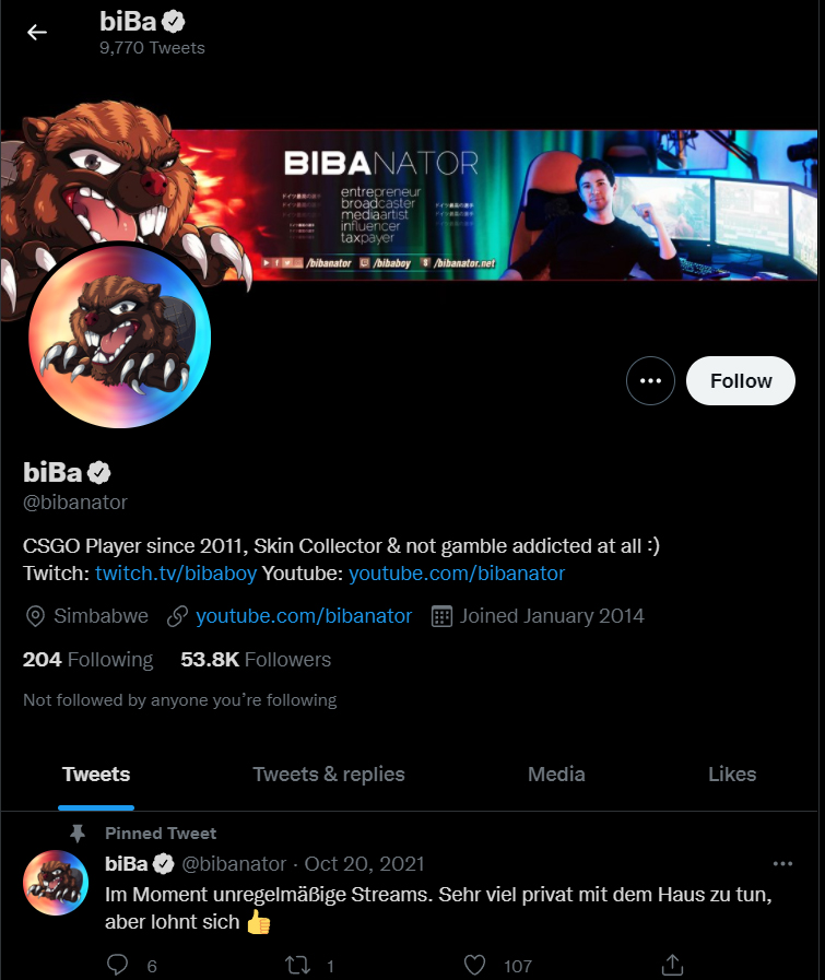 Bibaboy auf Twitter Bibaboy auf Twitter
