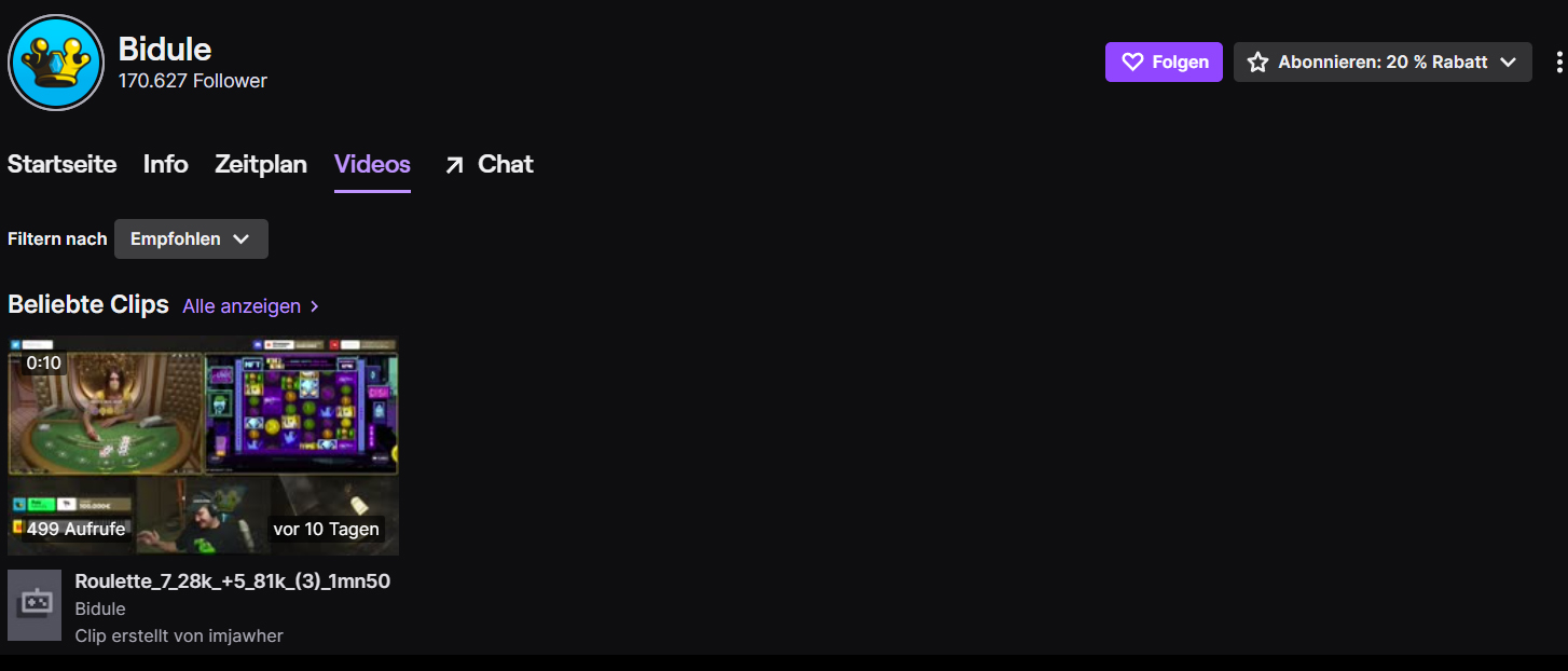 Bidule auf Twitch Bidule auf Twitch