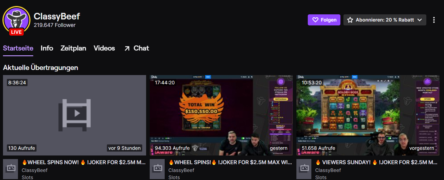 ClassyBeef auf Twitch ClassyBeef auf Twitch