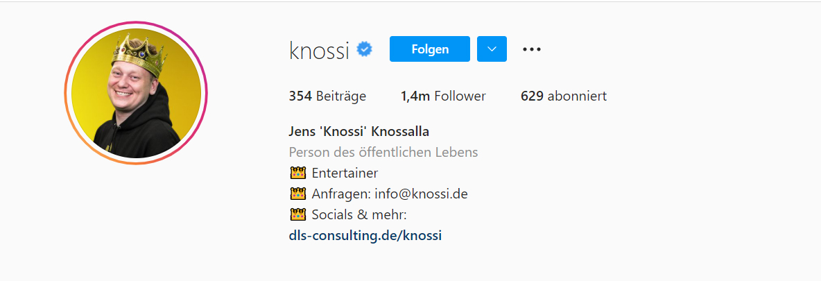 Knossi auf Instagram Knossi auf Instagram