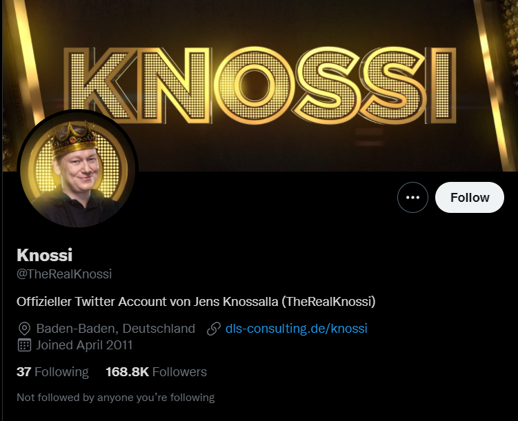 TheRealKnossi auf Twitter TheRealKnossi auf Twitter
