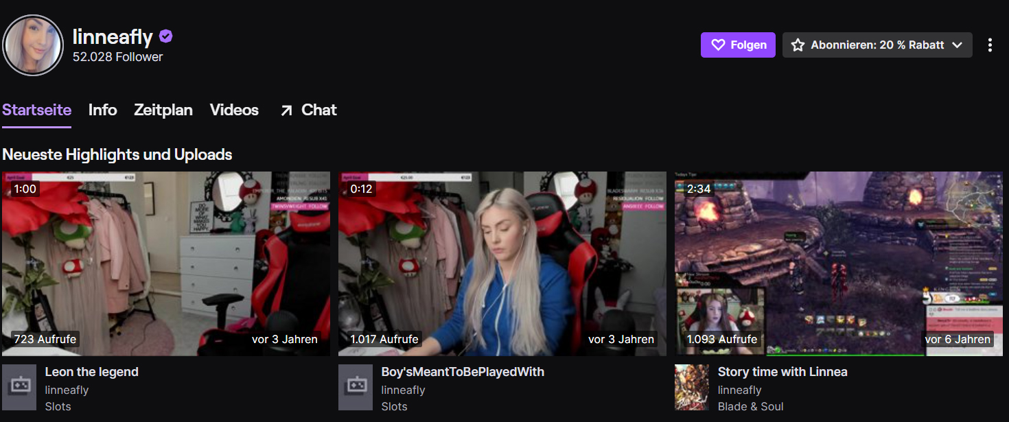 LinneaFly auf Twitch LinneaFly auf Twitch