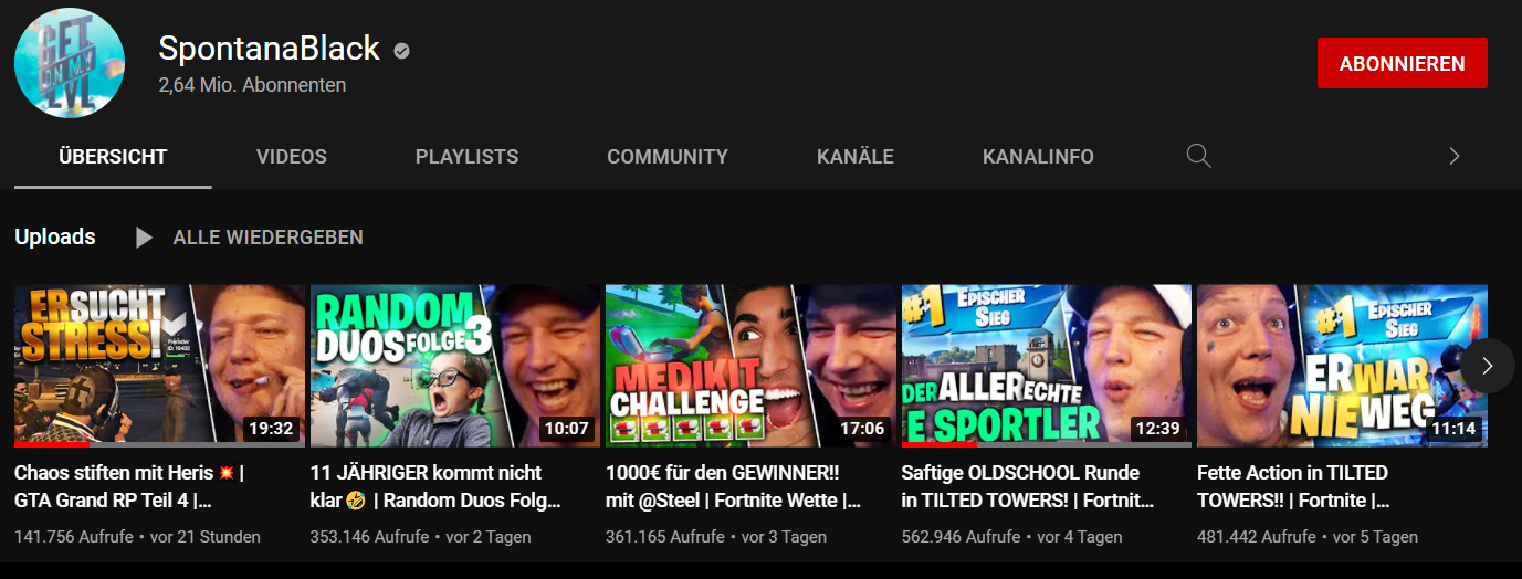 Montana auf YouTube Montana auf YouTube