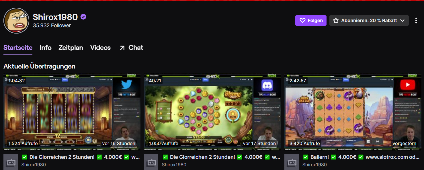 Shirox1980 auf Twitch Shirox1980 auf Twitch
